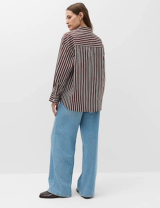 Tailored Striped Longline Waistcoat