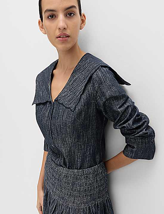 Tailored Striped Longline Waistcoat