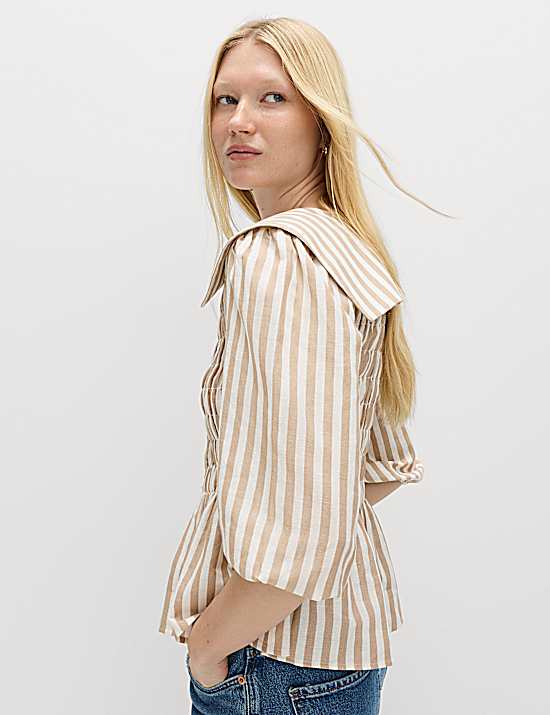 Tailored Striped Longline Waistcoat