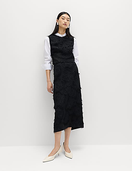 Tailored Striped Longline Waistcoat