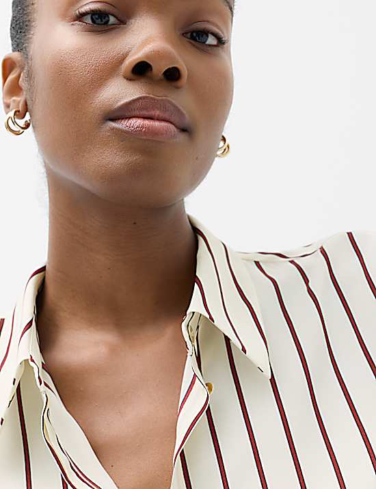 Tailored Striped Longline Waistcoat