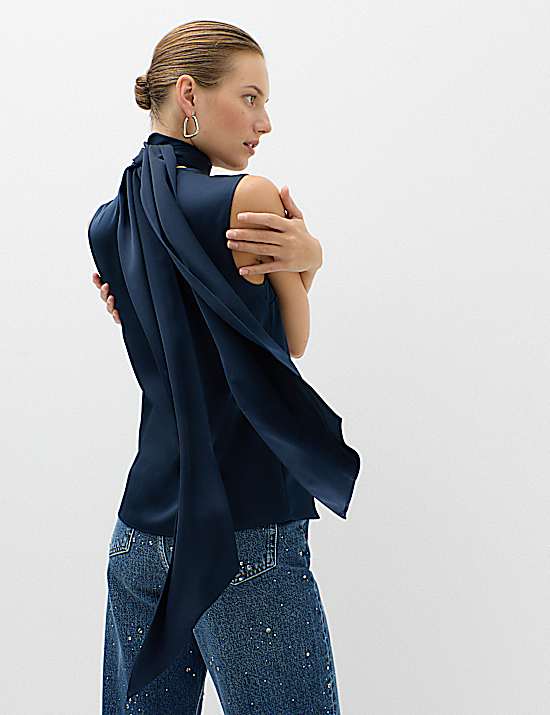 Tailored Striped Longline Waistcoat