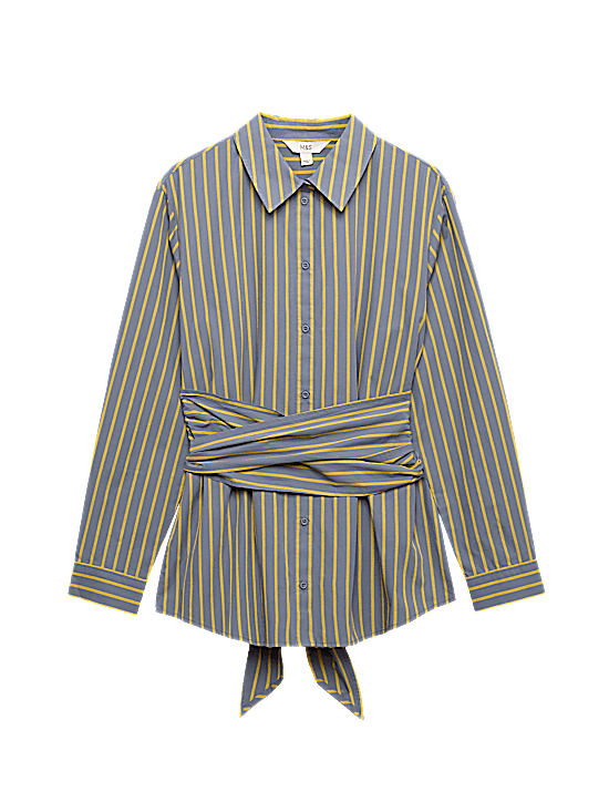 Tailored Striped Longline Waistcoat