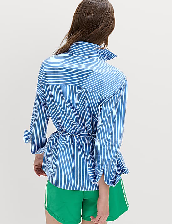 Tailored Striped Longline Waistcoat