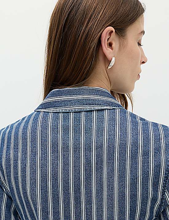 Tailored Striped Longline Waistcoat