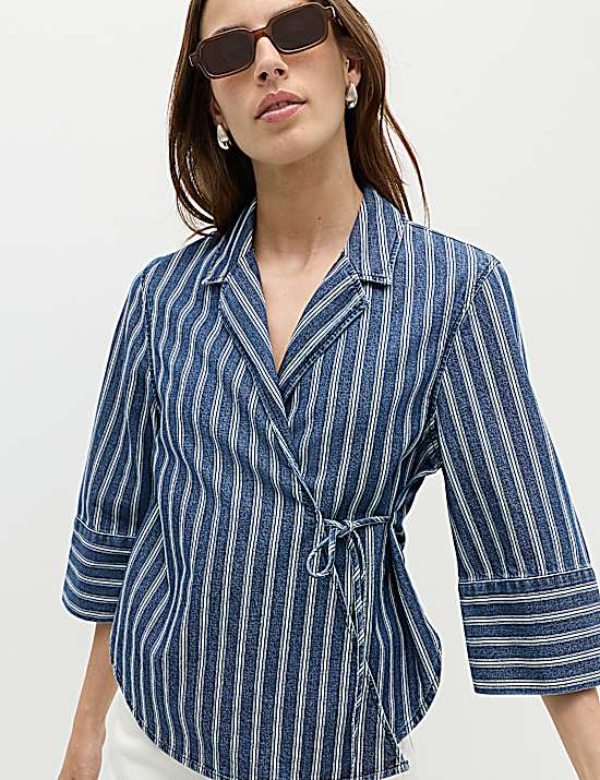 Tailored Striped Longline Waistcoat
