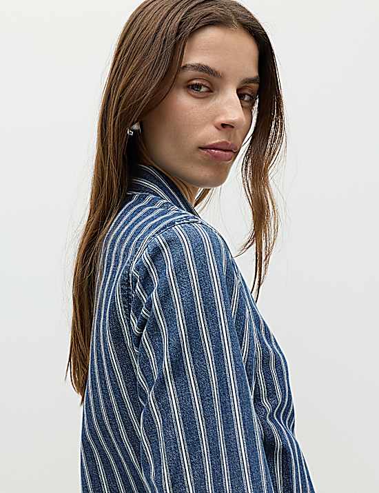 Tailored Striped Longline Waistcoat