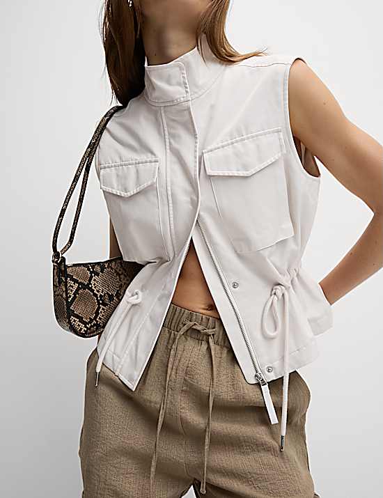 Tailored Striped Longline Waistcoat