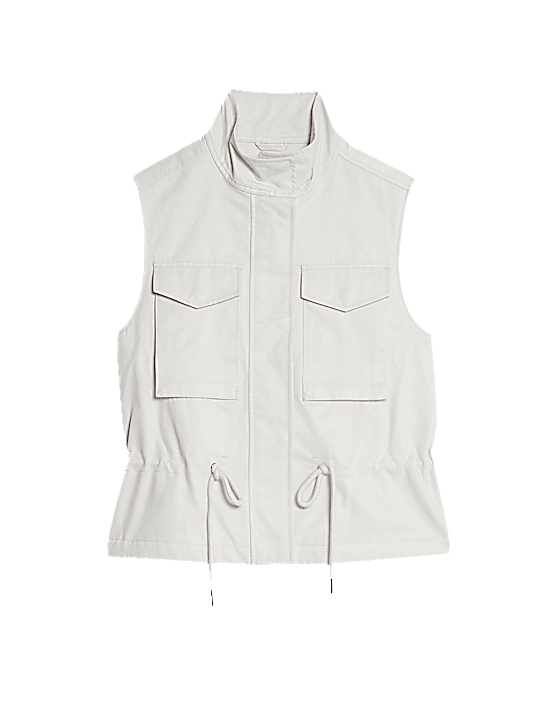 Tailored Striped Longline Waistcoat
