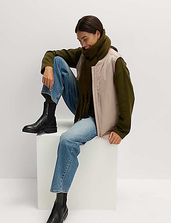 Tailored Striped Longline Waistcoat