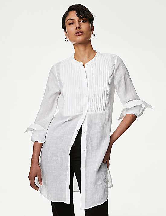 Tailored Striped Longline Waistcoat