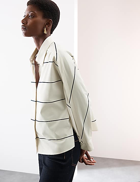 Tailored Striped Longline Waistcoat