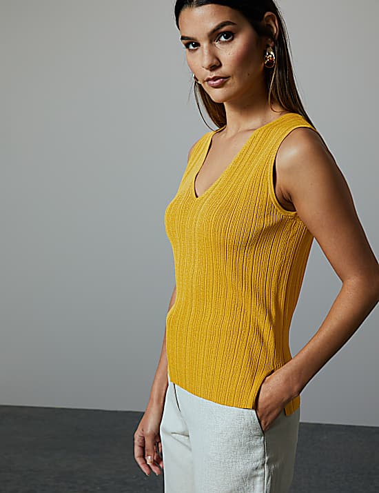 Tailored Striped Longline Waistcoat