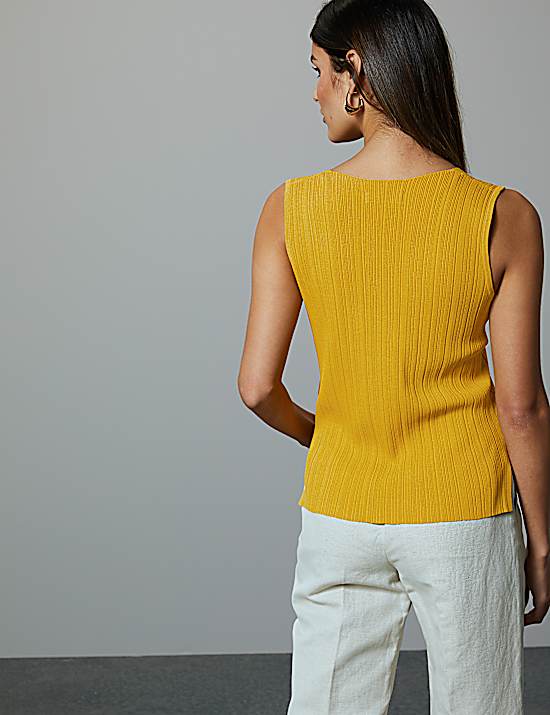 Tailored Striped Longline Waistcoat