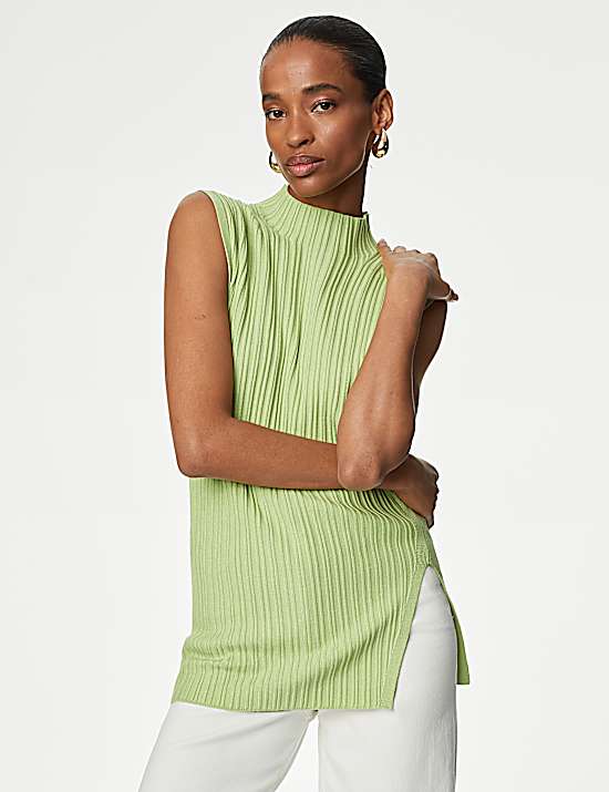 Tailored Striped Longline Waistcoat