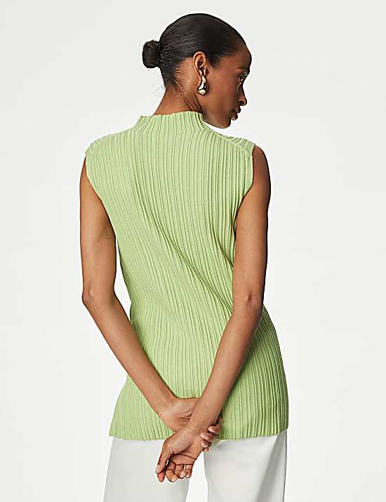 Tailored Striped Longline Waistcoat