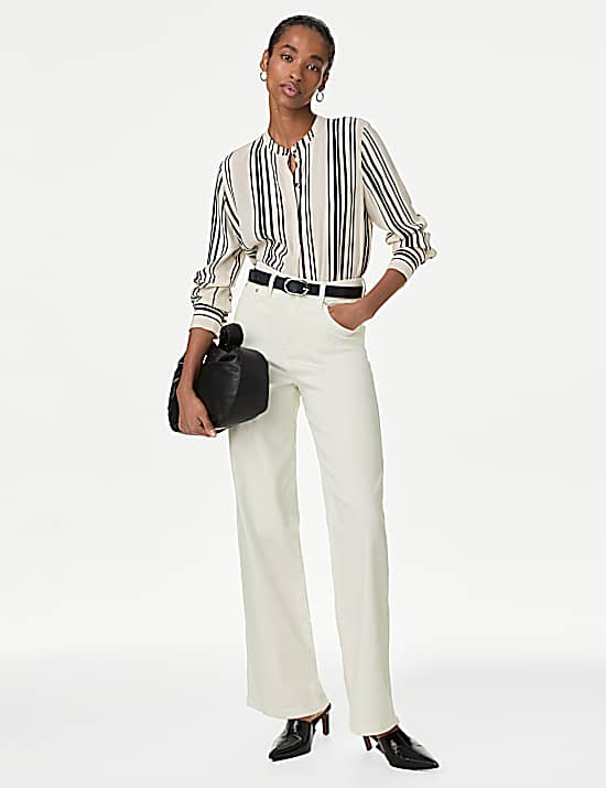 Tailored Striped Longline Waistcoat