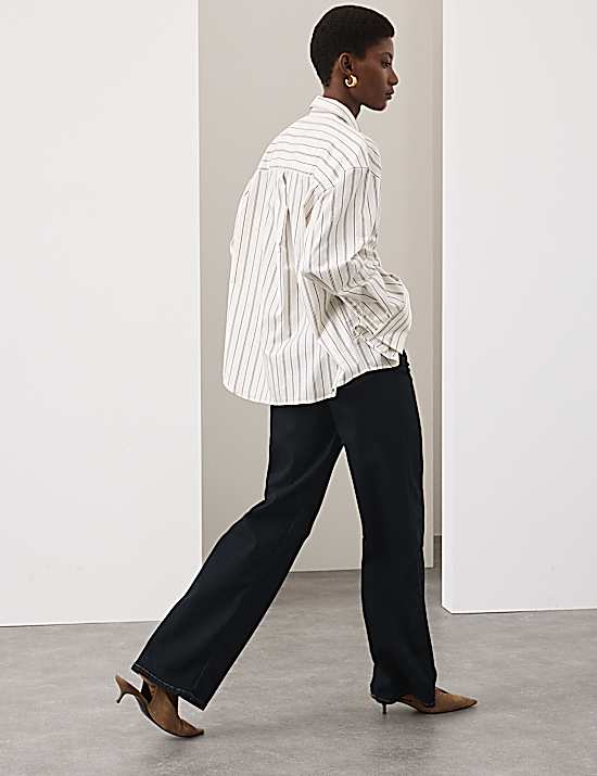 Tailored Striped Longline Waistcoat