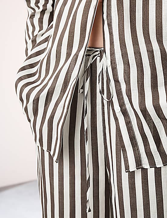 Tailored Striped Longline Waistcoat