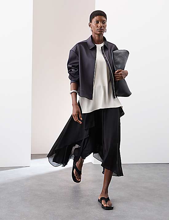 Tailored Striped Longline Waistcoat