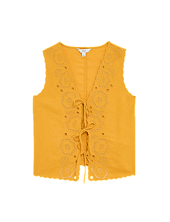 Tailored Striped Longline Waistcoat