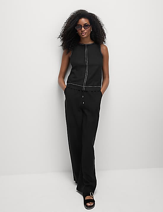 Tailored Striped Longline Waistcoat