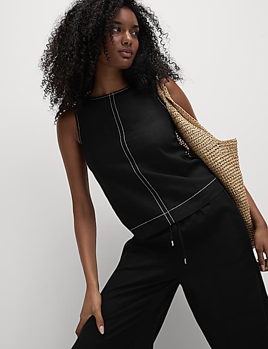 Tailored Striped Longline Waistcoat