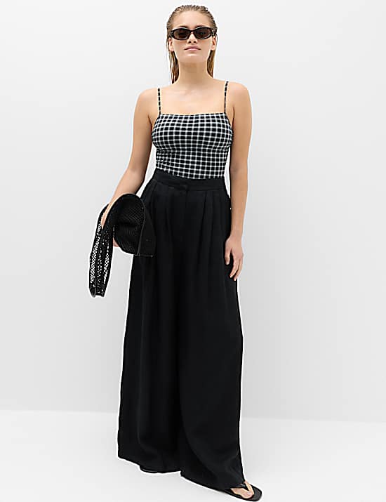 Tailored Striped Longline Waistcoat