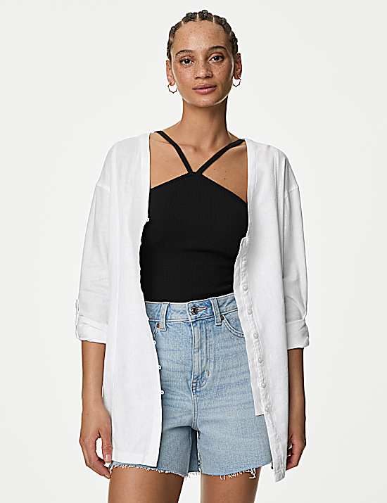 Tailored Striped Longline Waistcoat