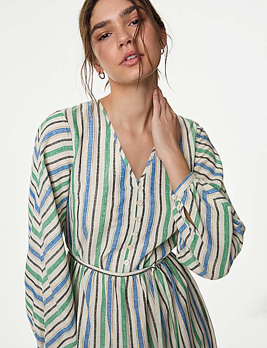 Tailored Striped Longline Waistcoat