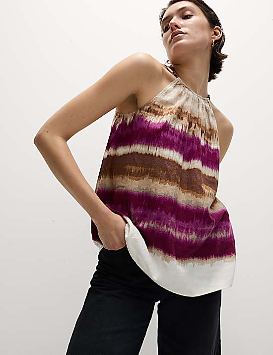 Tailored Striped Longline Waistcoat