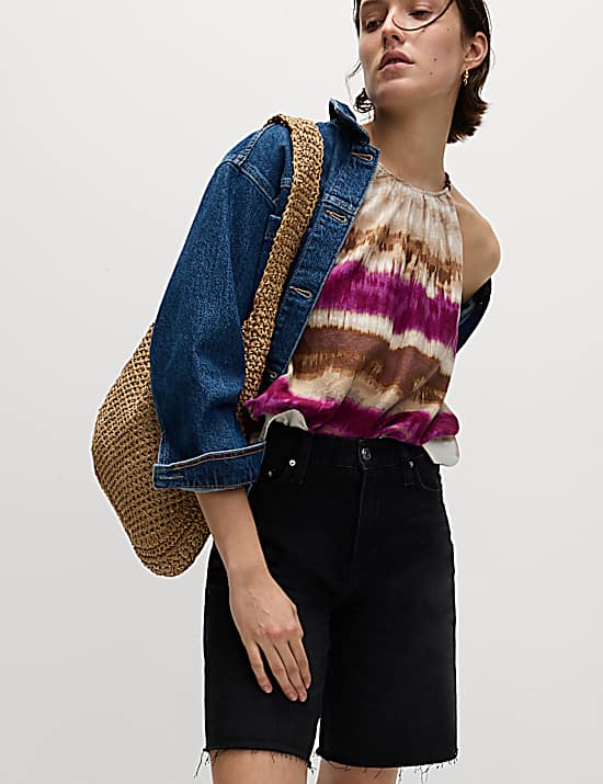 Tailored Striped Longline Waistcoat