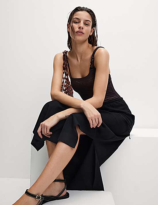 Tailored Striped Longline Waistcoat