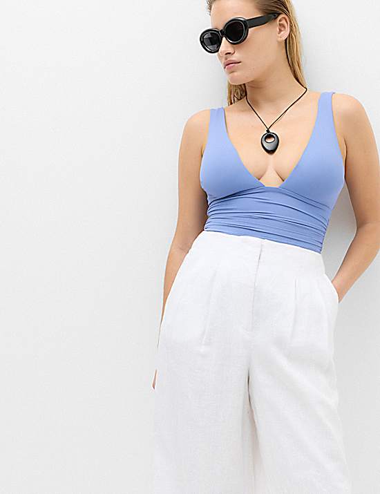 Tailored Striped Longline Waistcoat