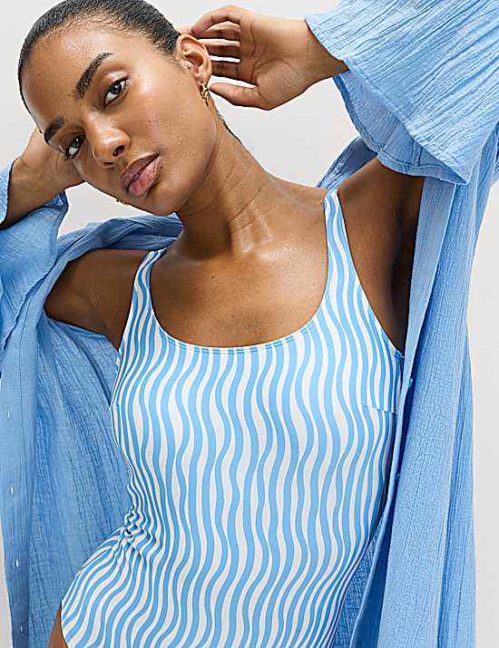 Tailored Striped Longline Waistcoat