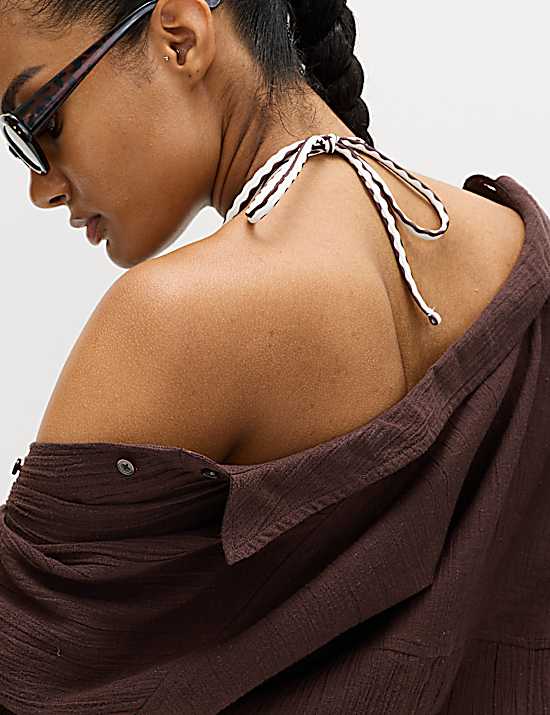 Tailored Striped Longline Waistcoat