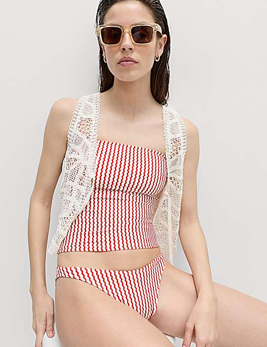 Tailored Striped Longline Waistcoat