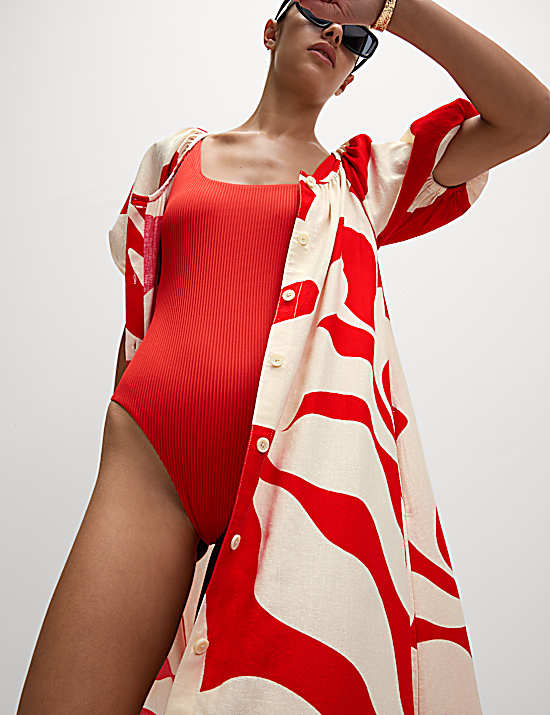 Tailored Striped Longline Waistcoat