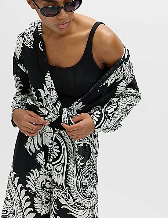 Tailored Striped Longline Waistcoat