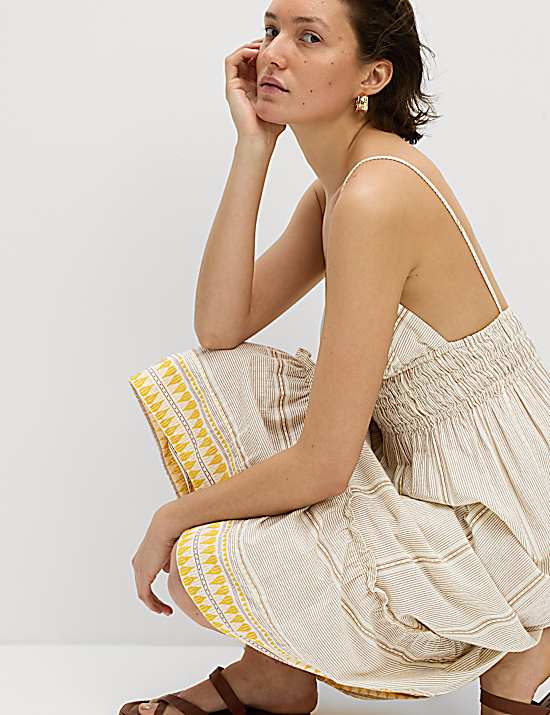 Tailored Striped Longline Waistcoat