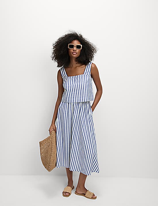 Tailored Striped Longline Waistcoat