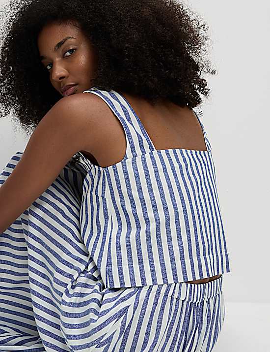 Tailored Striped Longline Waistcoat