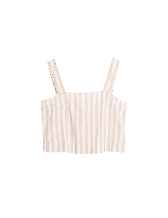 Tailored Striped Longline Waistcoat