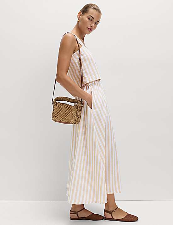 Tailored Striped Longline Waistcoat