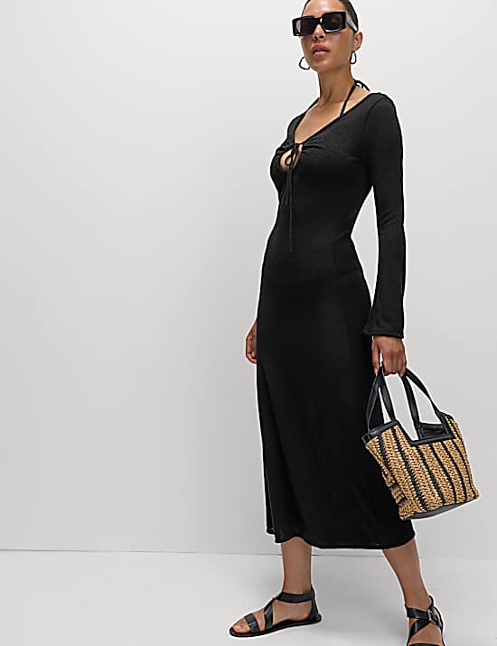 Tailored Striped Longline Waistcoat