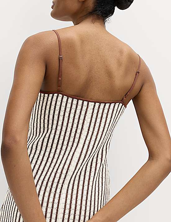 Tailored Striped Longline Waistcoat