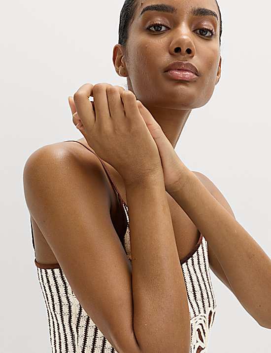 Tailored Striped Longline Waistcoat