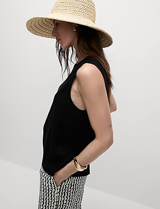 Tailored Striped Longline Waistcoat