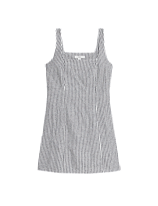 Tailored Striped Longline Waistcoat