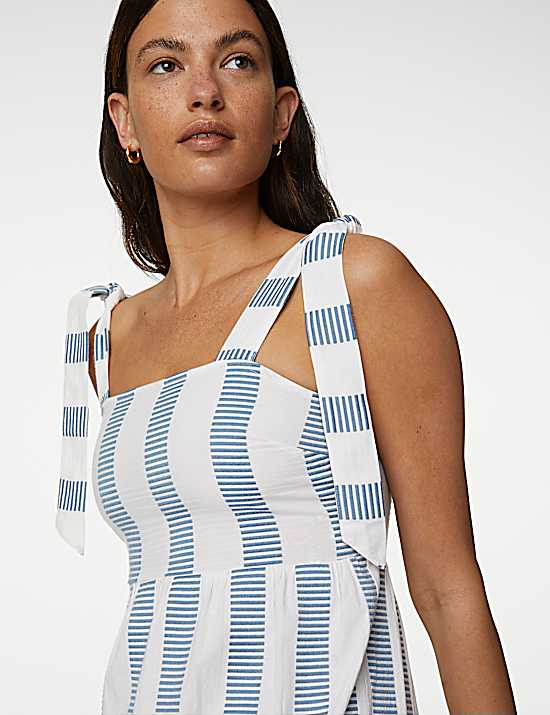 Tailored Striped Longline Waistcoat